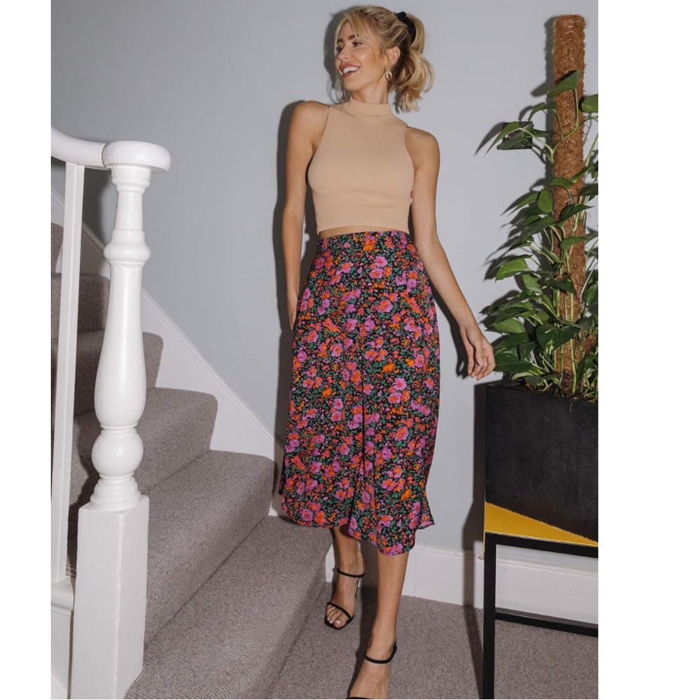 Midi Floral Skirt